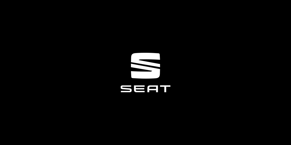 SEAT Logo auf schwarzem Hintergrund